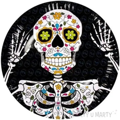talerzyki papierowe halloween day of the dead boland 23 cm 6 szt
