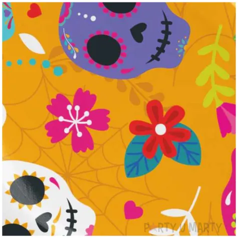 talerzyki papierowe halloween dia de los muertos partypal 18 cm 6 szt