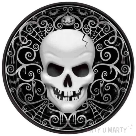 talerzyki papierowe halloween fright night amscan 17 cm 8 szt