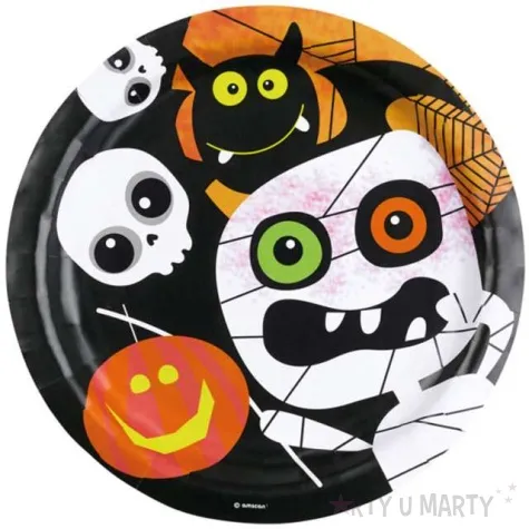 talerzyki papierowe halloween kids amscan 23 cm 8 szt