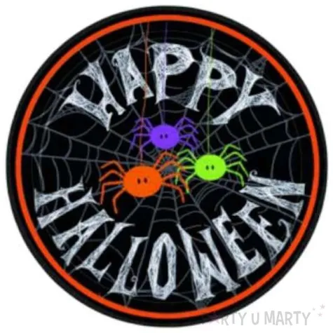 talerzyki papierowe halloween spider frenzy 23 cm 10 szt