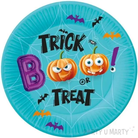 talerzyki papierowe halloween trick or treat godan 18 cm 6 szt