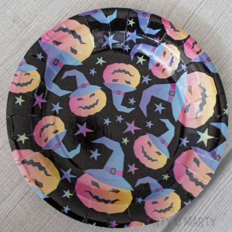 talerzyki papierowe halloweenowe dynie partypal 17 cm 6 szt