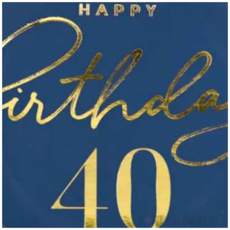 talerzyki papierowe happy birthday 40 granatowy partypal 18 cm 6 szt