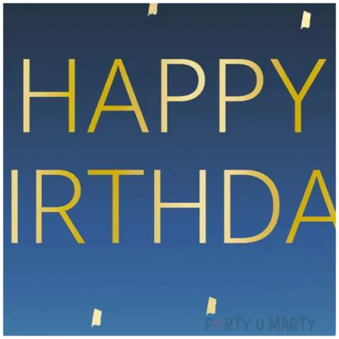 talerzyki papierowe happy birthday granatowy procos 23 cm 8 szt