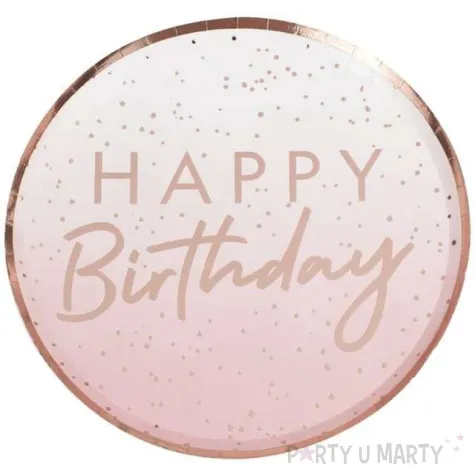talerzyki papierowe happy birthday mix it up ombre 24 cm 8 szt