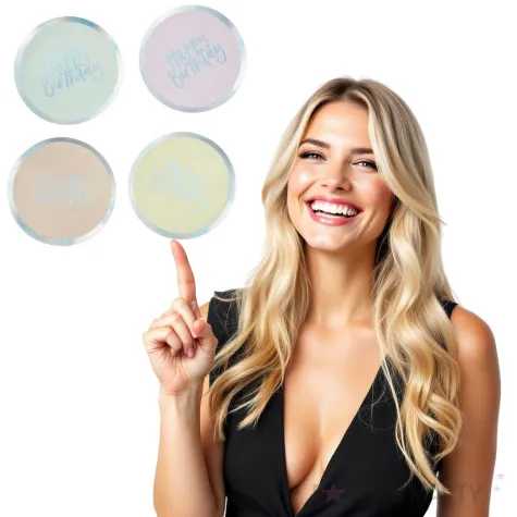 talerzyki papierowe happy birthday pastelowe ginger ray 25 5 cm 8 szt