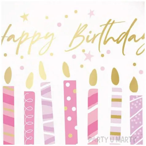 talerzyki papierowe happy birthday swieczki bialy procos 23 cm 8 szt