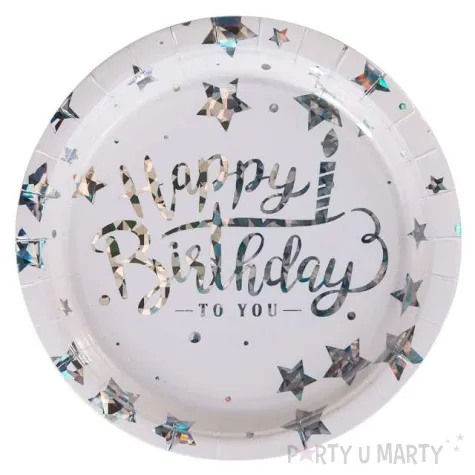 talerzyki papierowe happy birthday to you czakos 18 cm 6 szt