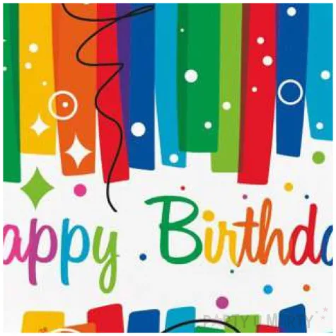 talerzyki papierowe happy birthday unique 18 cm 8 szt