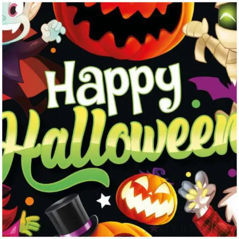 talerzyki papierowe happy halloween male potwory guirca 23 cm 6 szt