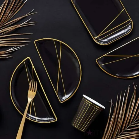 talerzyki papierowe happy new year partydeco 21 cm 6 szt