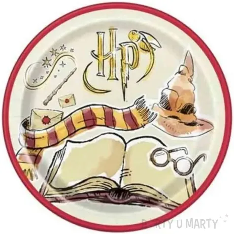 talerzyki papierowe harry potter unique 23 cm 8 szt