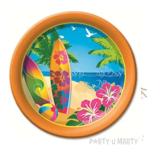talerzyki papierowe hawaje 18 cm 6 szt