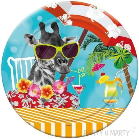 talerzyki papierowe hawajskie party procos 18 cm 6 szt