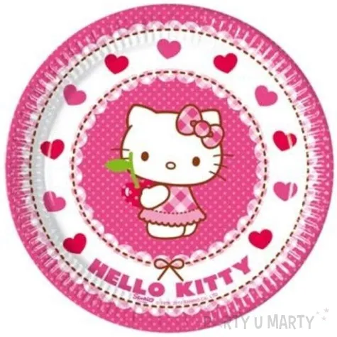 talerzyki papierowe hello kitty 20 cm 8 szt