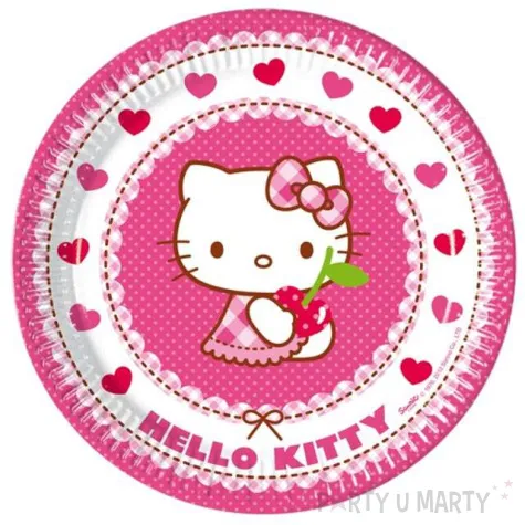 talerzyki papierowe hello kitty 23 cm 8 szt