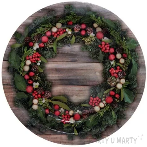 talerzyki papierowe holly christmas santex 23 cm 10 szt