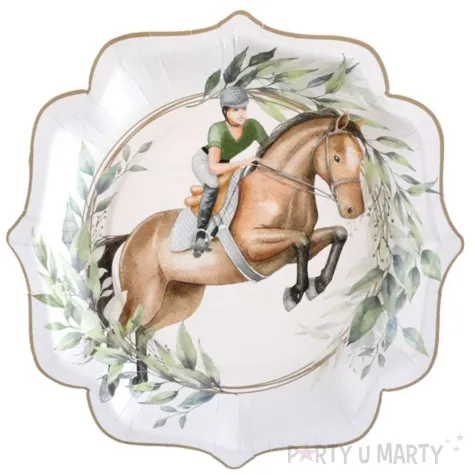 talerzyki papierowe jazda konna santex 21 cm 10 szt
