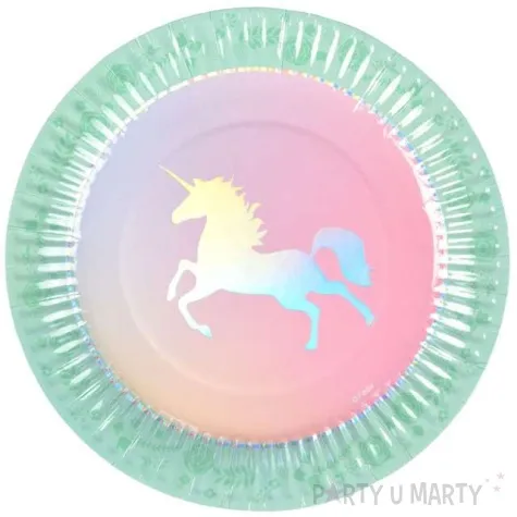 talerzyki papierowe jednorozec arpex 18 cm 6 szt
