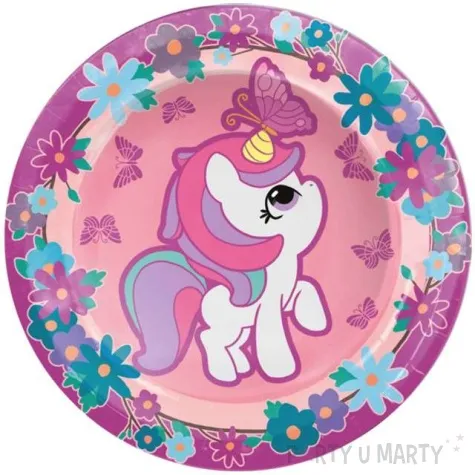 talerzyki papierowe jednorozec guirca 23 cm 8 szt