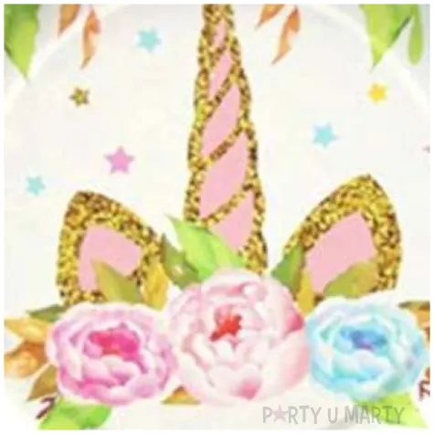 talerzyki papierowe jednorozec unicorn jix 17 5 cm 6 szt