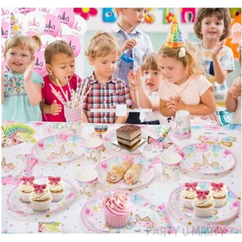 talerzyki papierowe jednorozec unicorn jix 23 cm 6 szt