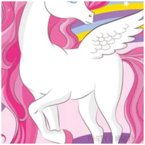 talerzyki papierowe jednorozec unicorn rainbow colors procos 23 cm 8 szt