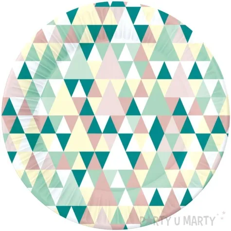 talerzyki papierowe joy swiateczne trojkaty mix 18 cm 6 szt