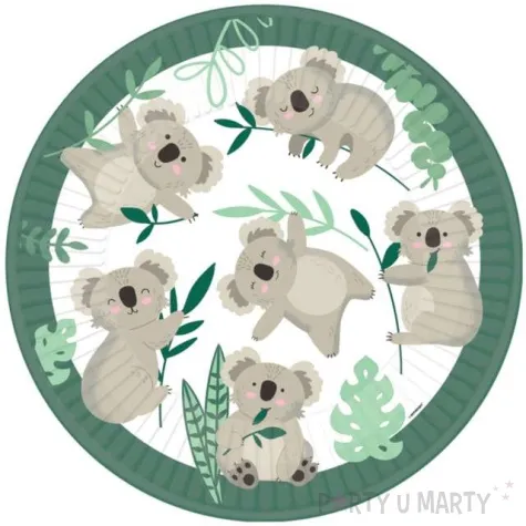 talerzyki papierowe koala amscan 22 8 cm 8 szt
