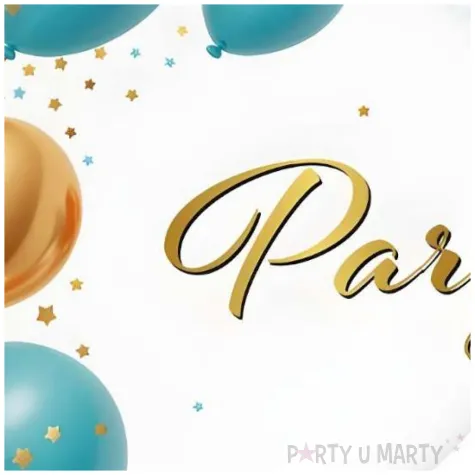 talerzyki papierowe kolorowe balony bialy godan 18 cm 6 szt