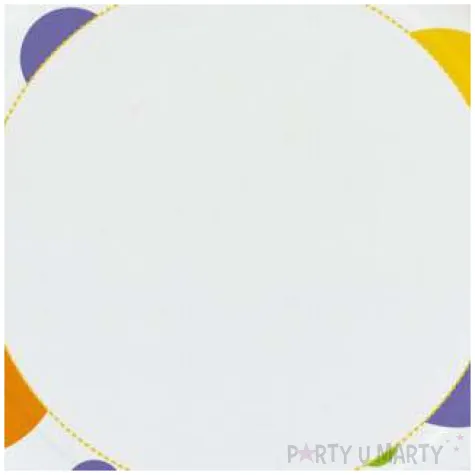 talerzyki papierowe kolorowe groszki amscan 23 cm 8 szt