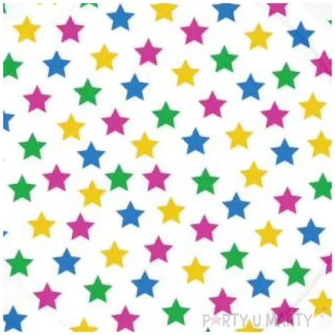 talerzyki papierowe kolorowe gwiazdki biale paw 23 cm 10 szt