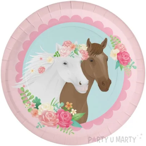 talerzyki papierowe konie pd horses pd party 23 cm 8 szt