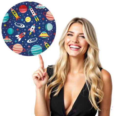 talerzyki papierowe kosmos granatowe paw 23 cm 10 szt