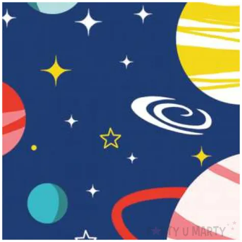 talerzyki papierowe kosmos kwadratowe granatowy paw 23 cm 10 szt