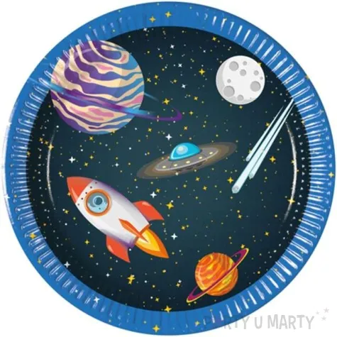talerzyki papierowe kosmos rocket space procos 20 cm 8 szt