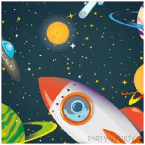 talerzyki papierowe kosmos rocket space procos 23 cm 8 szt