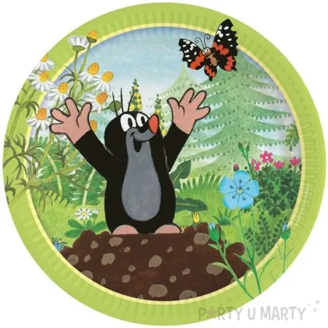 talerzyki papierowe krecik amscan 23 cm 8 szt