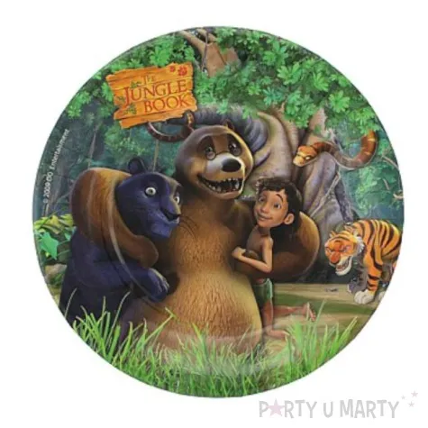 talerzyki papierowe ksiega dzungli 18 cm 8 szt