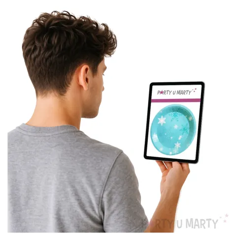 talerzyki papierowe ksiezniczka lodu blekitny jix 23 cm 6 szt