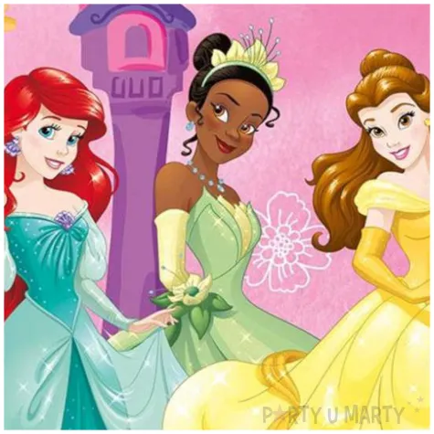 talerzyki papierowe ksiezniczki disneya procos 20 cm 8 szt