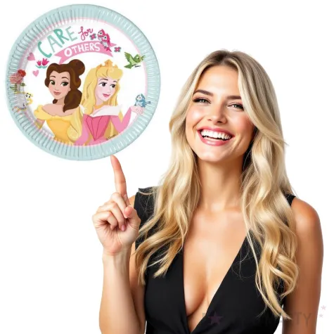 talerzyki papierowe ksiezniczki z ptakami procos 20 cm 8 szt