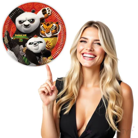 talerzyki papierowe kung fu panda 3 procos 23 cm 8 szt