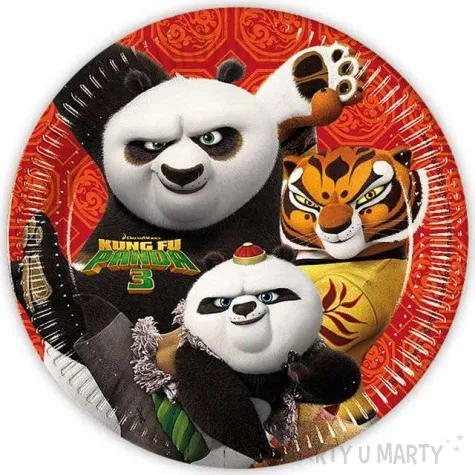 talerzyki papierowe kung fu panda 3 procos 23 cm 8 szt