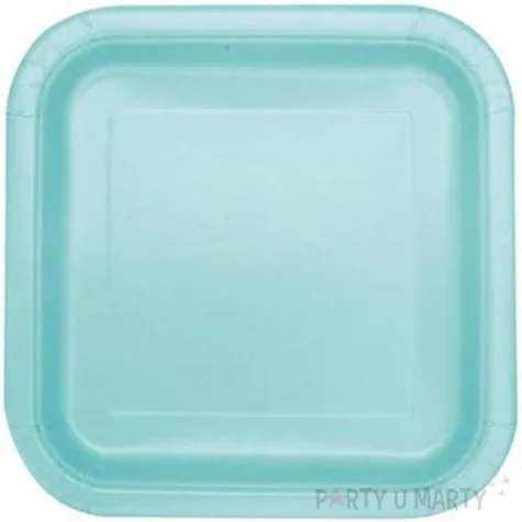 talerzyki papierowe kwadrat classic l unique mietowe 23 cm 14 szt