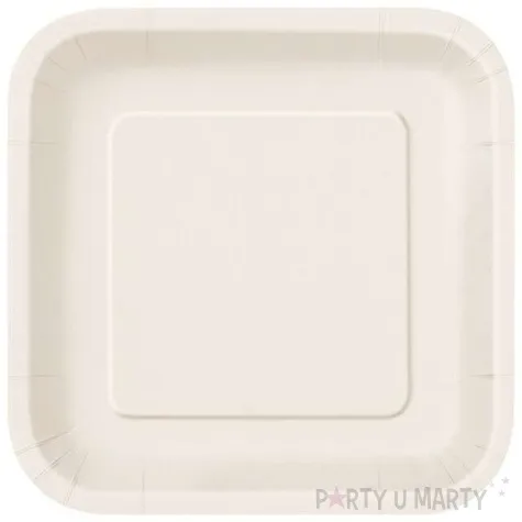 talerzyki papierowe kwadrat classic s kremowe 18 cm 16 szt