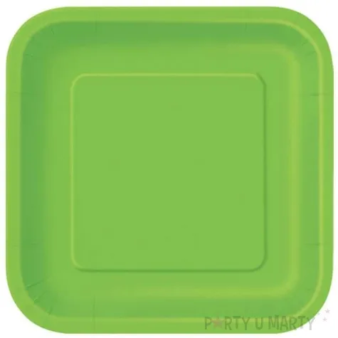 talerzyki papierowe kwadrat classic s zielone jasne 18 cm 16 szt