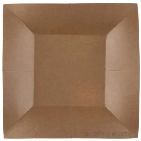 talerzyki papierowe kwadratowe kraftowe godan 18 cm 10 szt