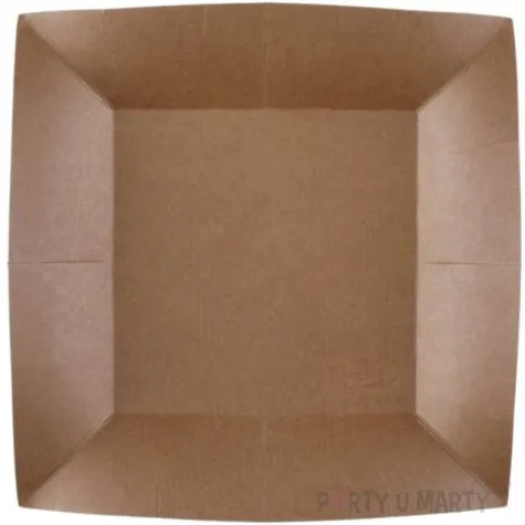 talerzyki papierowe kwadratowe kraftowe santex 23 cm 10 szt